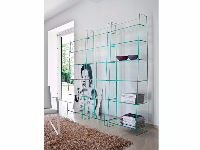 OLYMPIA - Freestanding glass bookcase _ Sovet italia